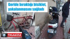 Bisikletle geldi, motosikletle gitti!