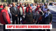 Belediye önünde sendika eylemi