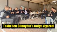 Tekin, Günaydın’a başsağlığı diledi