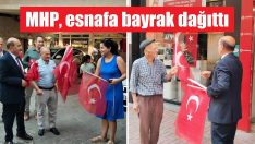 MHP tam kadro bayrak dağıttı