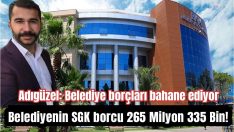 Belediyenin borcu 265 Milyon 335 Bin!