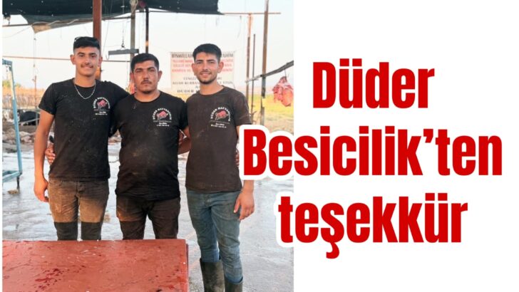 Düder Besicilik’ten teşekkür
