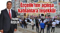Özçelik’ten teşekkür