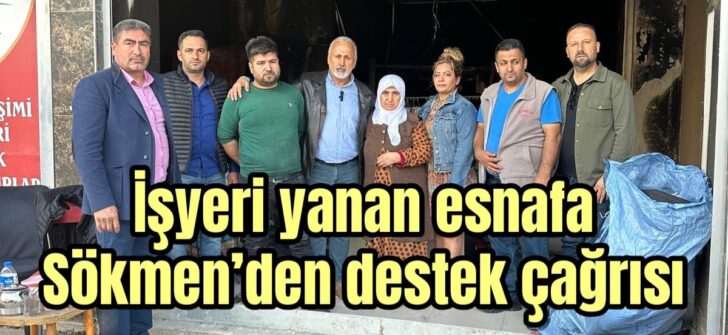 Yanan işyerini ziyaret ettiler