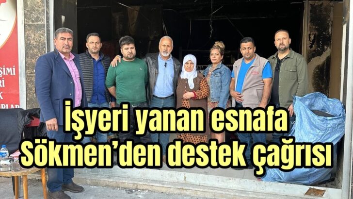 Yanan işyerini ziyaret ettiler
