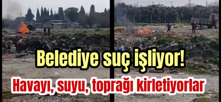 Çöpleri toplayıp yakıyorlar!