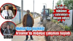 Muhtardan doğalgaz teşekkürü