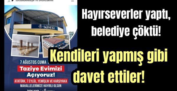 Belediye, hayırseverlerin emeğine çöktü