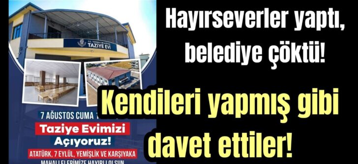 Belediye, hayırseverlerin emeğine çöktü