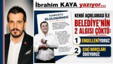 BELEDİYE KENDİ KENDİNİ YALANLADI!