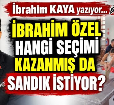 İBRAHİM ÖZEL HANGİ SEÇİMİ KAZANMIŞ?